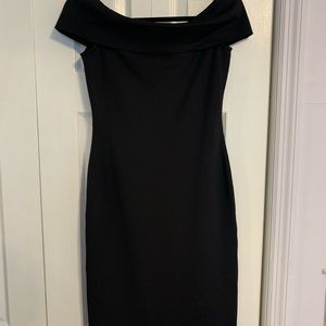 Mika & gali black midi dress